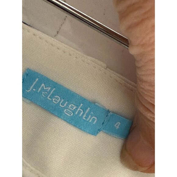 SUMMER - J. McLaughlin Womens Black & White Striped Stretch Pants Size 4 - Picture 4 of 6